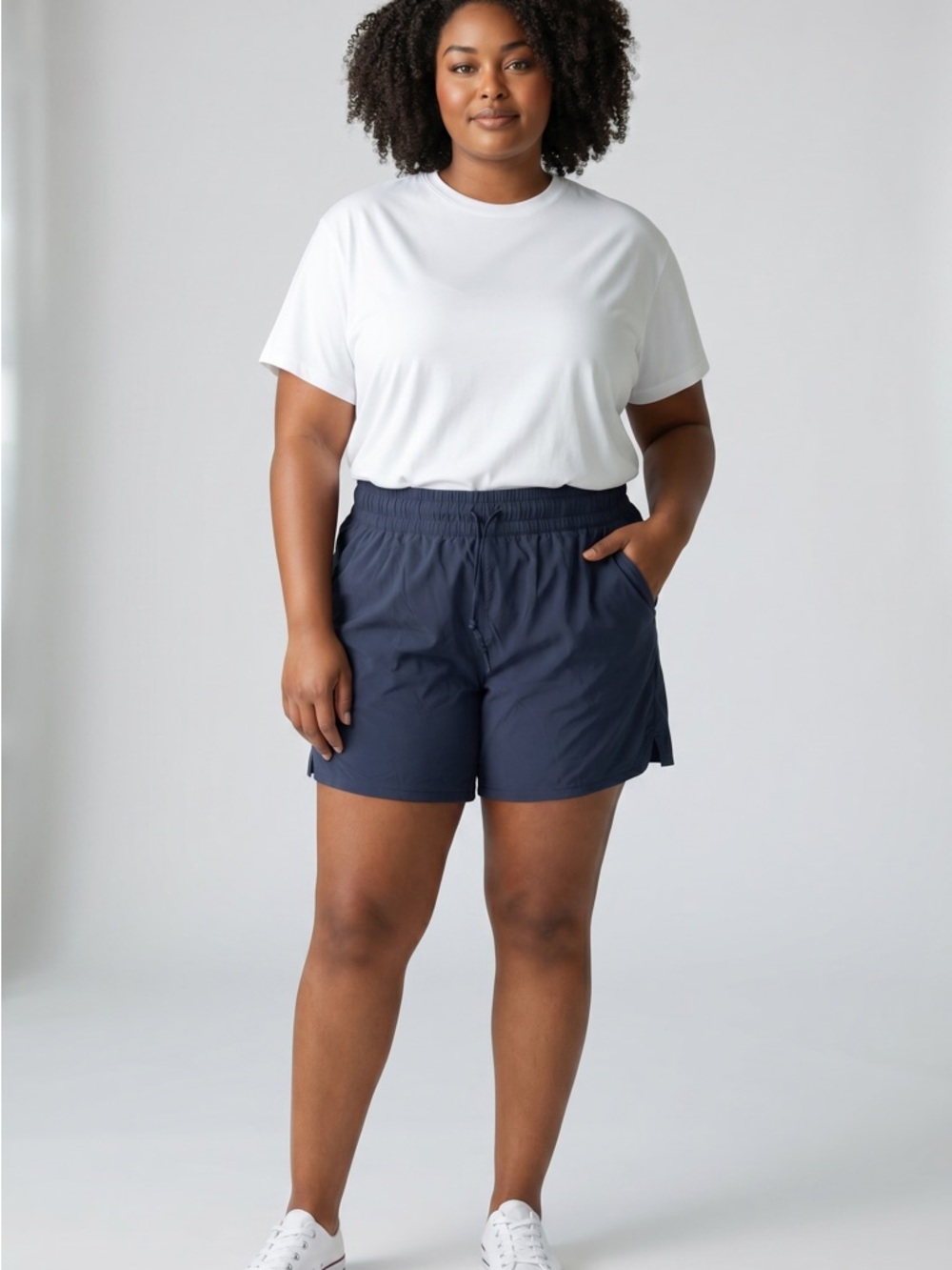 Spyder Black Women’s Athletic Drawstring Shorts with Biker Short Liner.